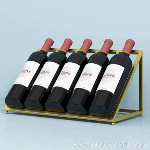 Right triangle iron wine rack